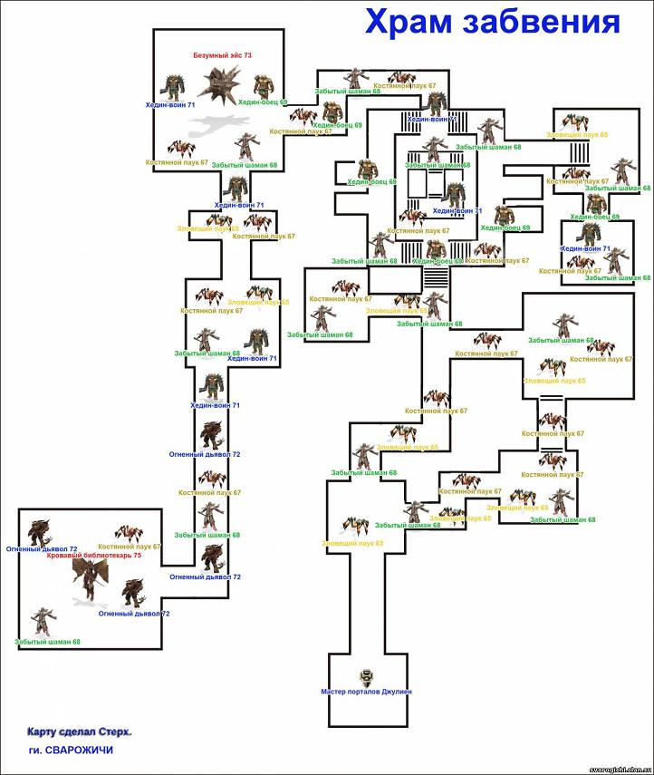 Воитель храма квест ла2. Карта забытый храм л2. Lineage 2 забытый храм карта. Храм забвения. Карта с мобами храм.